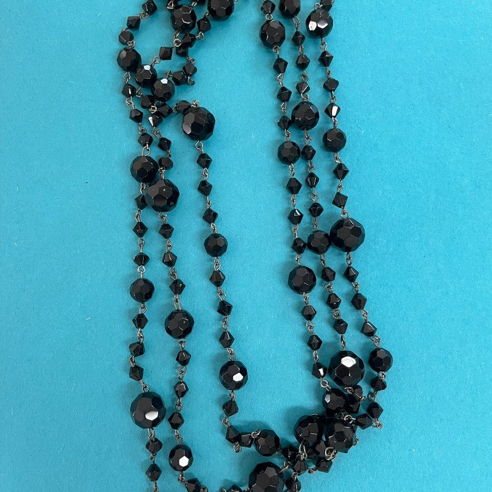Vintage 3-Strand Beaded Necklace